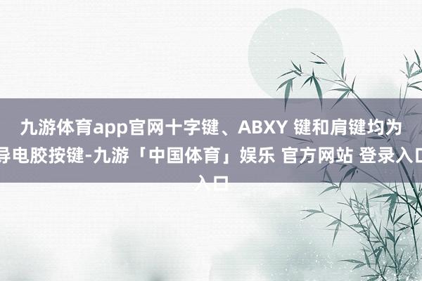 九游体育app官网十字键、ABXY 键和肩键均为导电胶按键-九游「中国体育」娱乐 官方网站 登录入口